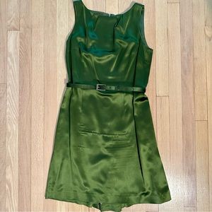 Ann Taylor - Green Silk Sheath Dress